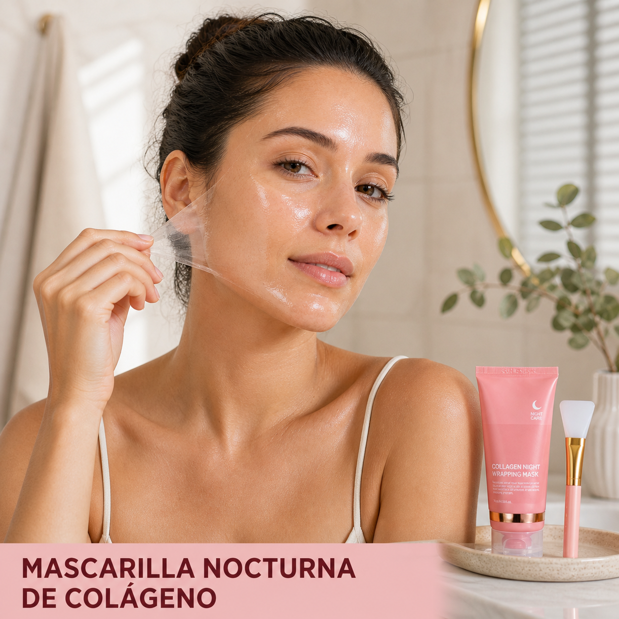 Mascarilla de colágeno — aplicación con pincel